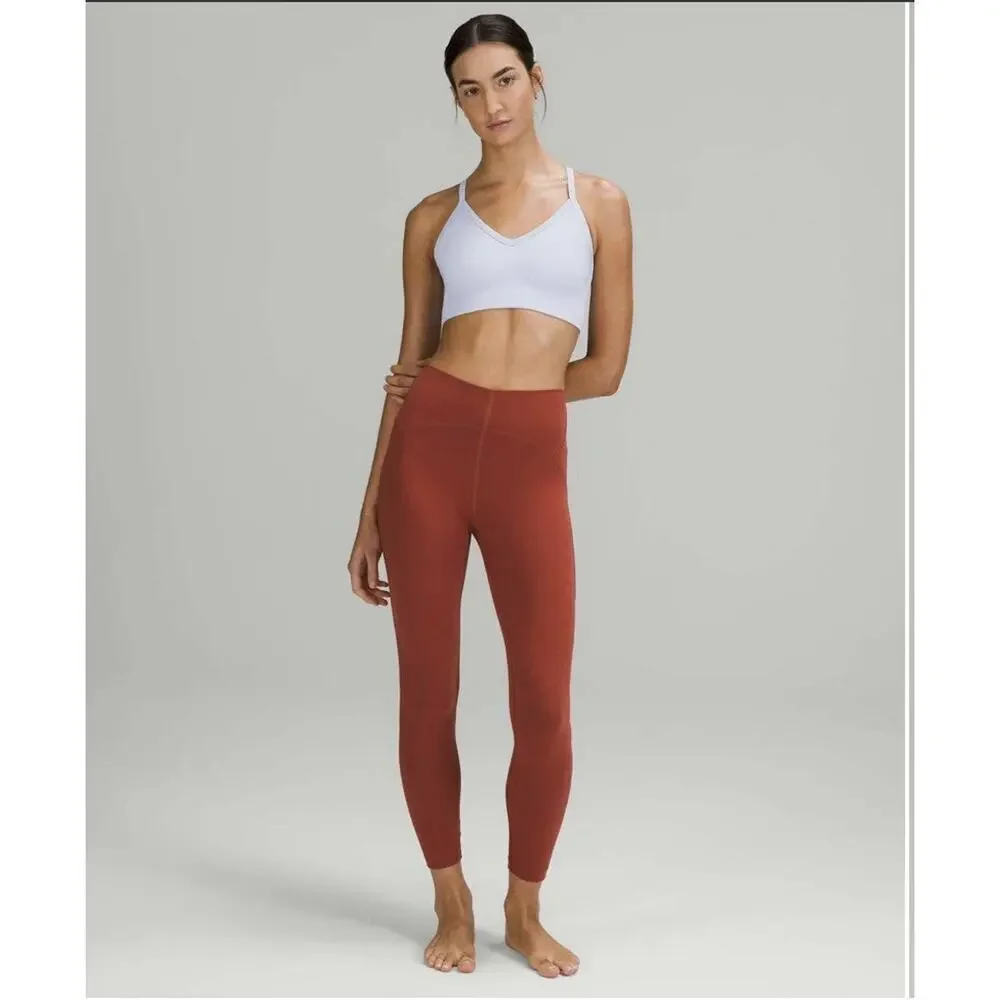 Lululemon InStill High Rise Tight 25” Cayenne Size 2 NWT Yoga Leggings Red